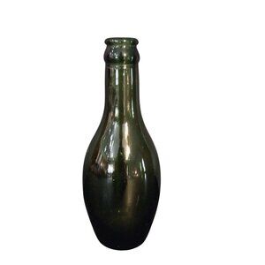 Vintage Green Glass Bottle Vase